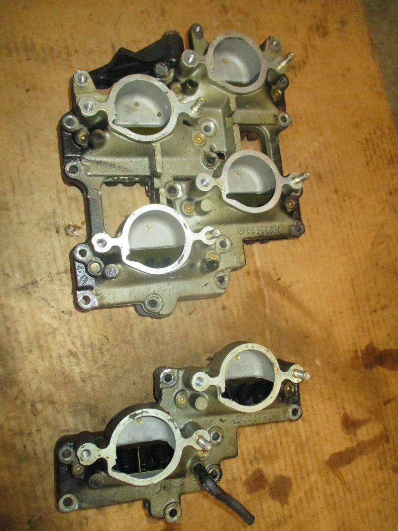Johnson 200hp GT 2 stroke outboard intake manifold with reeds (338799)
