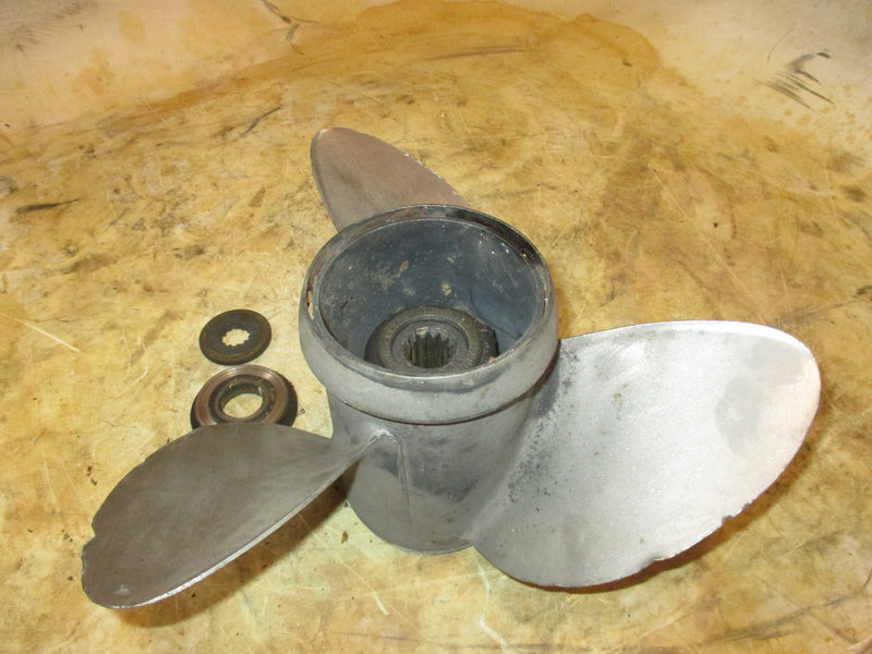Evinrude 70hp 2 stroke Triumph outboard stainless propeller (13 3/8 x 17)