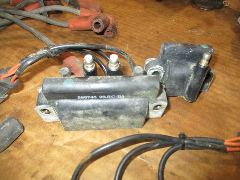 evinrude ficht 200hp 2 stroke outboard ignition coil set (586745)