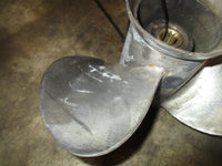 Load image into Gallery viewer, Johnson 115hp 2 stroke outboard stainless steel prop (13 3/4 by 13)
