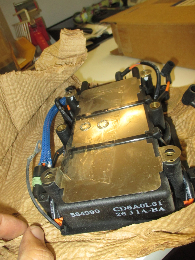 Johnson Evinrude OMC outboard power pack and shield (0584988 584990)