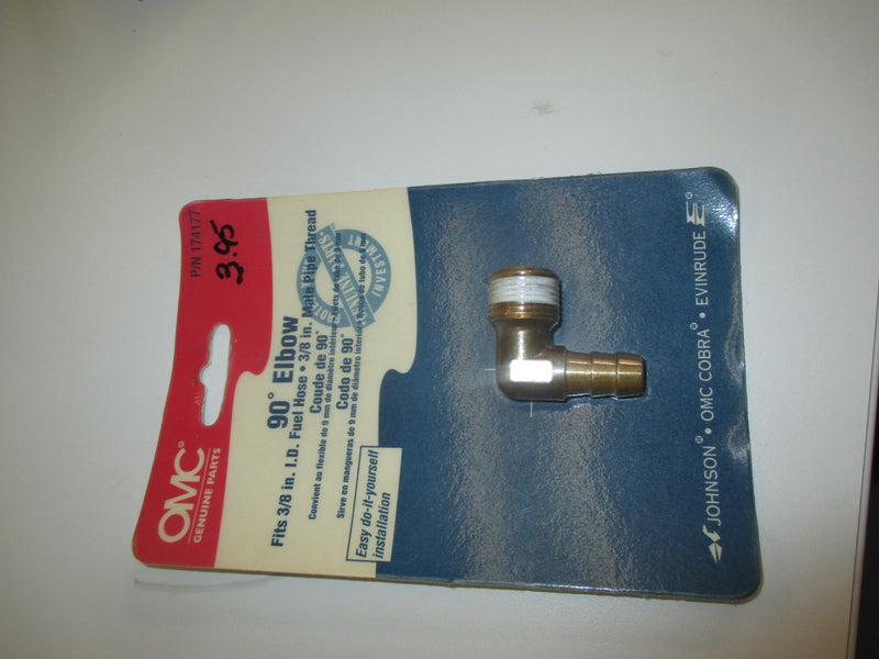 Johnson Evinrude OMC outboard elbow fuel hose (174177)