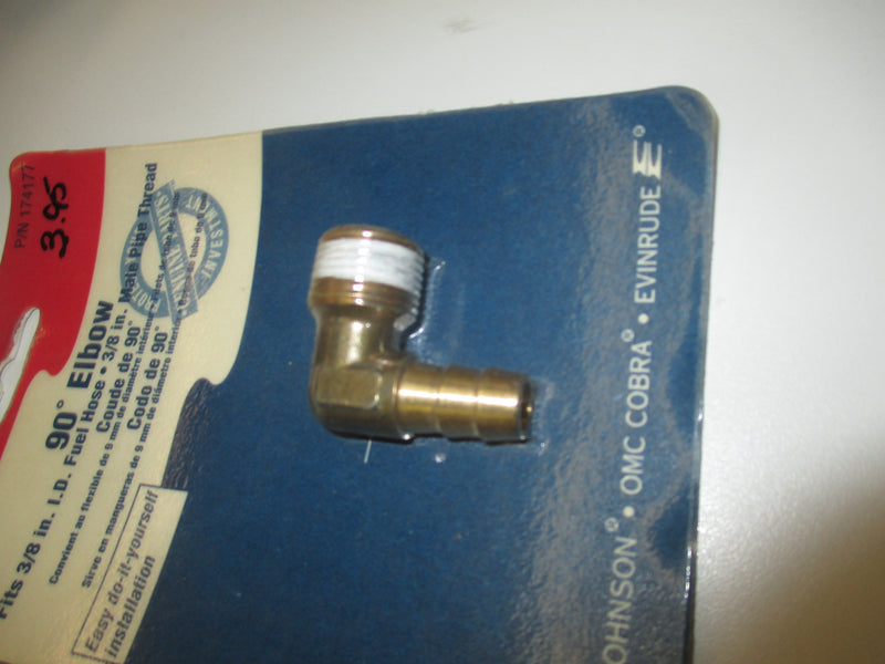 Johnson Evinrude OMC outboard elbow fuel hose (174177)