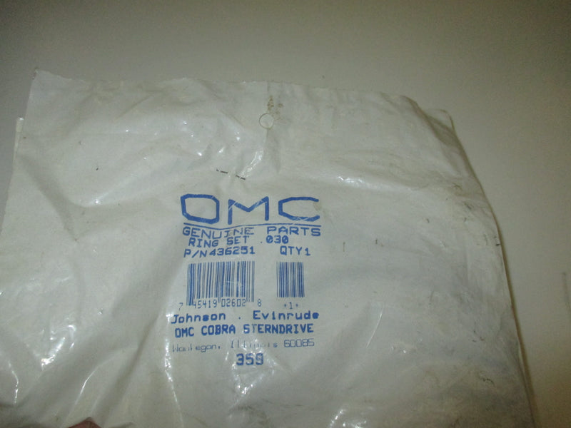 Johnson Evinrude OMC outboard piston rings .030 (436251)