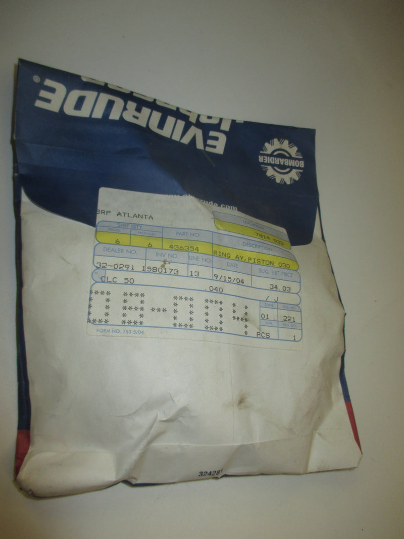 Johnson Evinrude OMC outboard piston rings .030 (436354)