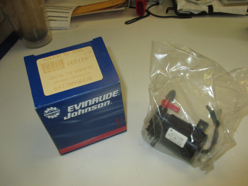 Johnson Evinrude OMC outboard primer solenoid assembly (0437237)