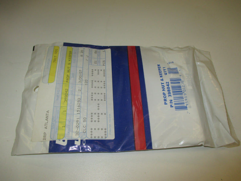 Johnson Evinrude OMC outboard prop nut and keeper (398042)