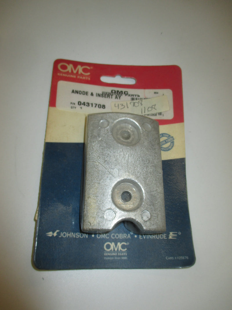 Johnson Evinrude OMC outboard anode and insert (431708)