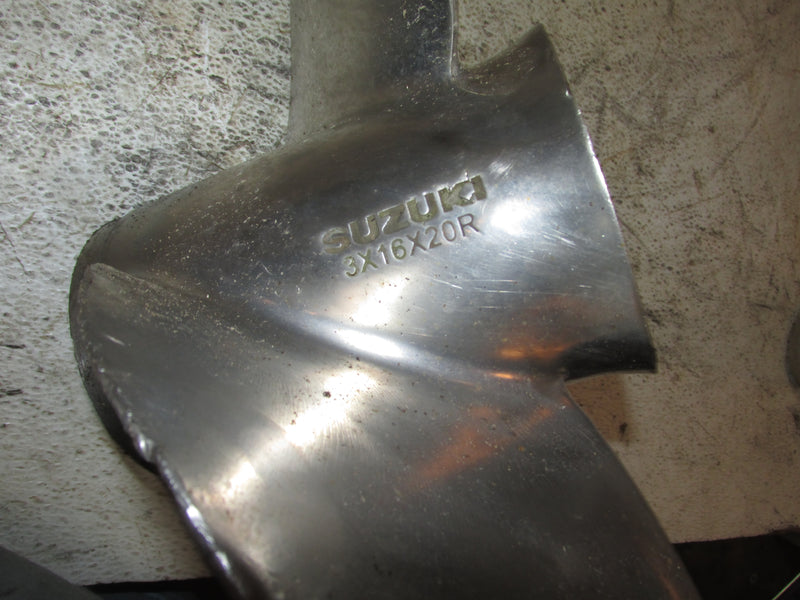 Suzuki DF200 200hp V6 Outboard Stainless Propeller (3 X 16 X 20R)