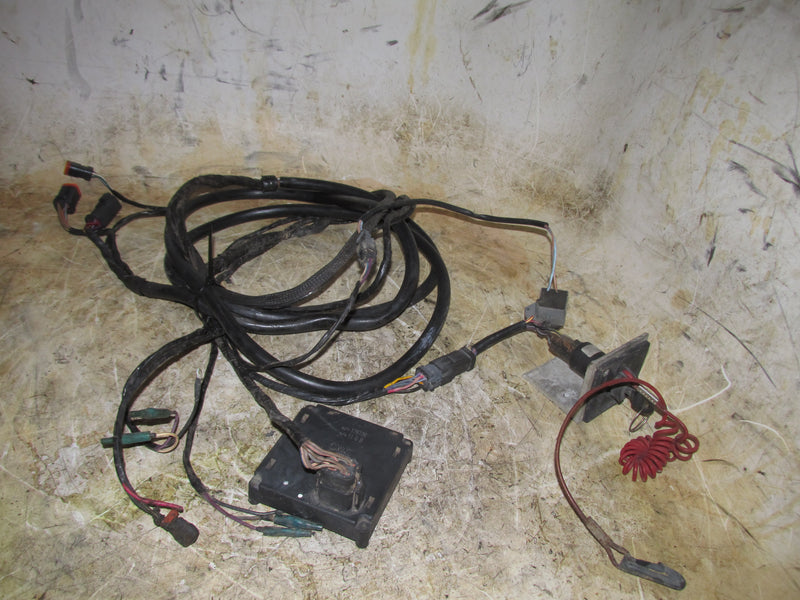 Johnson 50hp 2 Stroke Outboard 8' BRP Rigging Harness w/ Ignition Switch