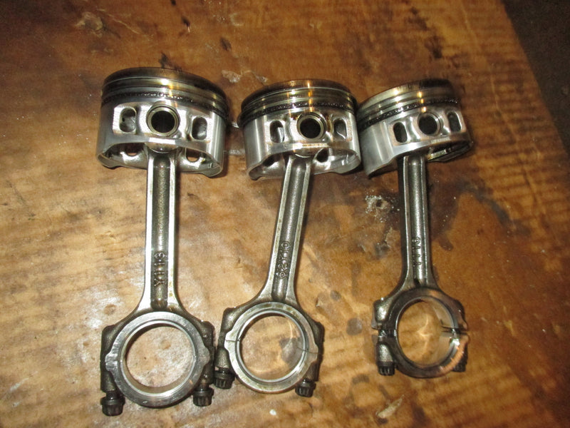 Yamaha 30hp 4 stroke outboard piston and rod set of 3 (65W-11631-00-96)