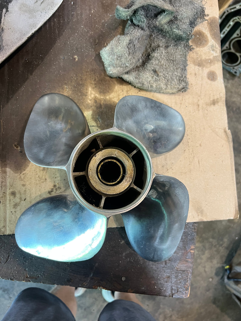 Suzuki DF60-70 60hp outboard 4 blade powertech stainless propeller S2140RXB 15P