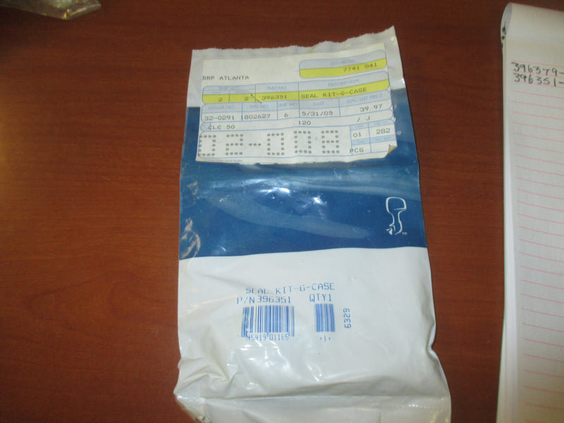 NOS Johnson/Evinrude Outboard Gearcase Seal Kit (396351)