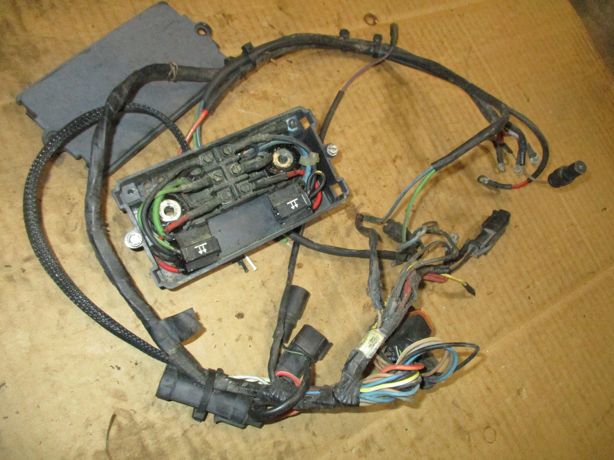 Johnson 90hp outboard engine wiring harness and junction box