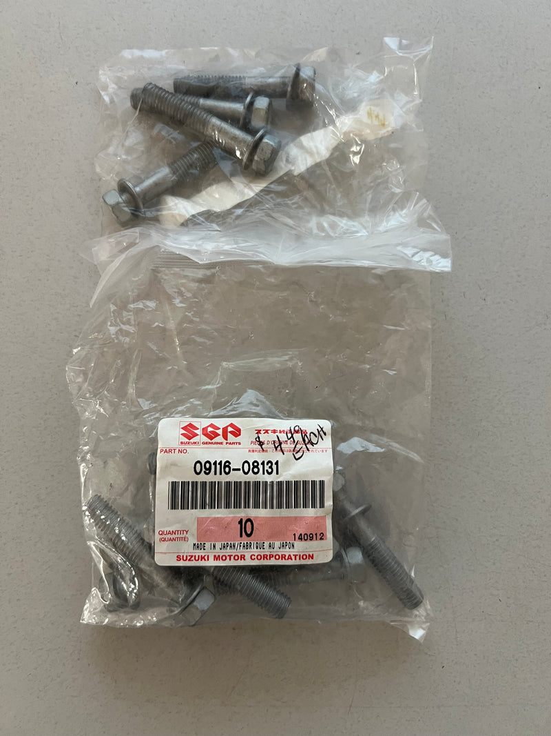 Suzuki outboard lower unit bolt set of 15 (09116-08131)