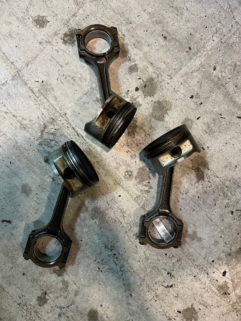 Yamaha 100hp 4 stroke outboard piston and rod set of 3 (67F-00)