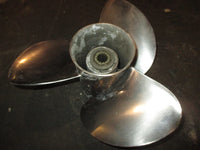 Load image into Gallery viewer, Evinrude Etec 90hp 2 stroke Outboard Stainless Propeller 13 3/4 X 13 (763957)
