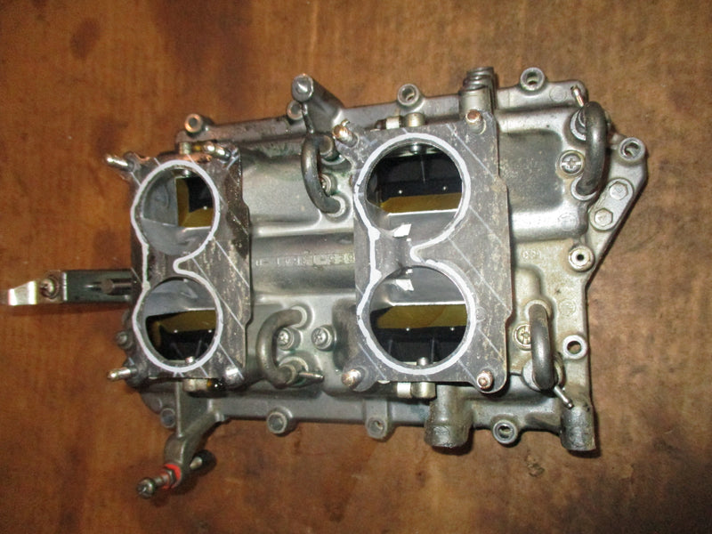 Yamaha 130hp 2 stroke outboard intake manifold w/ reeds (6E5-13641-11-94)