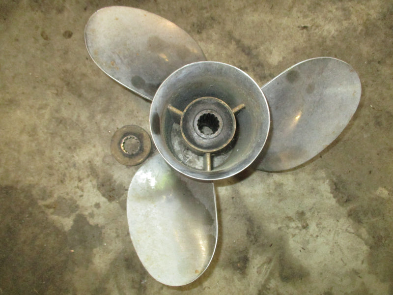 Suzuki DT150 outboard stainless steel prop 14 1/4 by 16 SPUN HUB