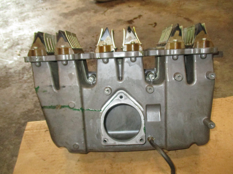 Suzuki DT150 outboard intake manifold w/ reeds (13100-88D00)