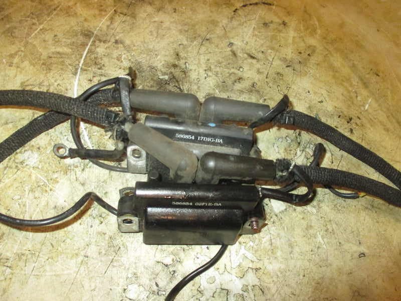 Evinrude ETEC 115hp 2 stroke outboard Dual Ignition Coil Set (586854)