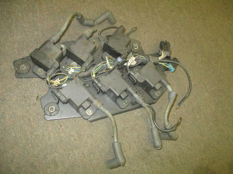 Mercury 150hp 2 stroke outboard ignition coil and harness set 84-857163 A1