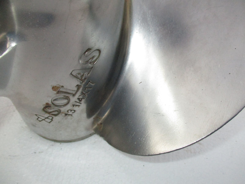 Solas outboard stainless propeller 15 spline YD3X13 1/4 X17RN) SPUN HUB