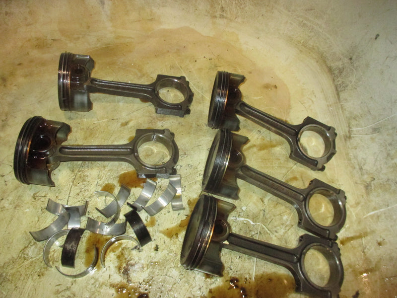 Yamaha 350hp 4 Stroke Outboard Piston and Rod Set of 5 (6AW-00)