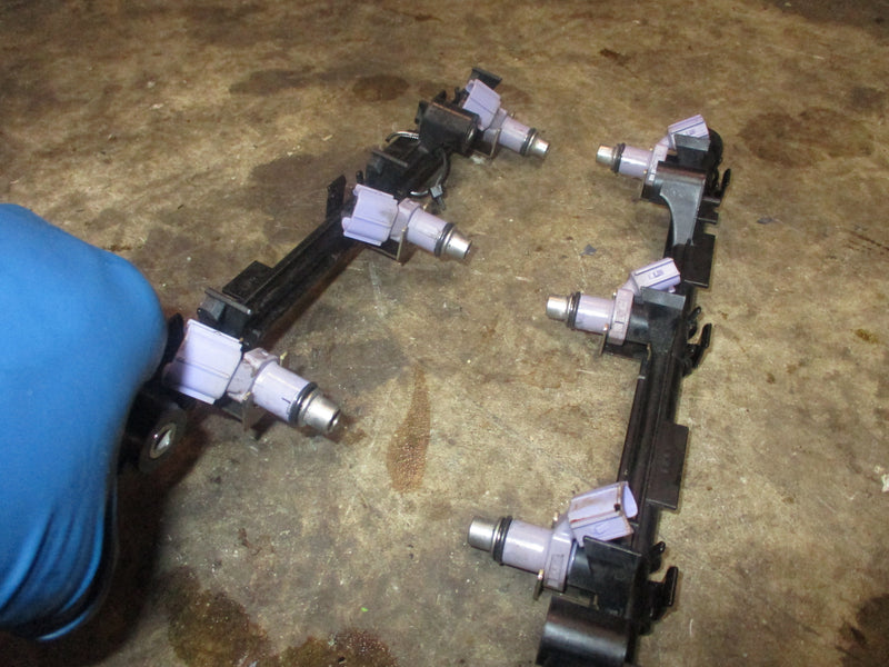 Yamaha 250hp 4 stroke outboard fuel rail and injector set (6P2-13160-10-00)