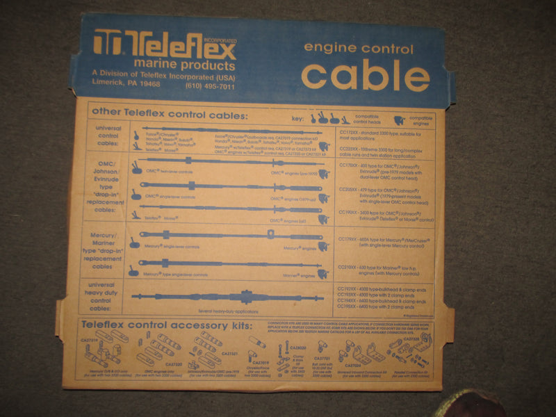 Yamaha/Suzuki outboard 21FT Teleflex throttle/shift cables (CC17221)