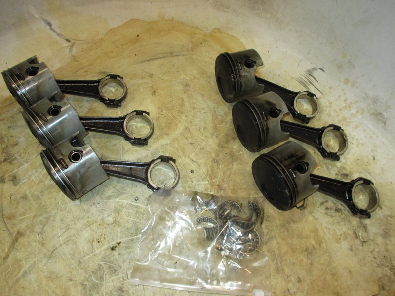 Evinrude 135hp Ficht 2 stroke outboard piston and rod set of 6 (5005151)