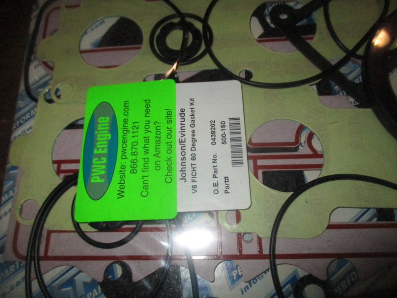 Johnson Evinrude V6 Ficht 60 degree outboard gasket kit (439202)