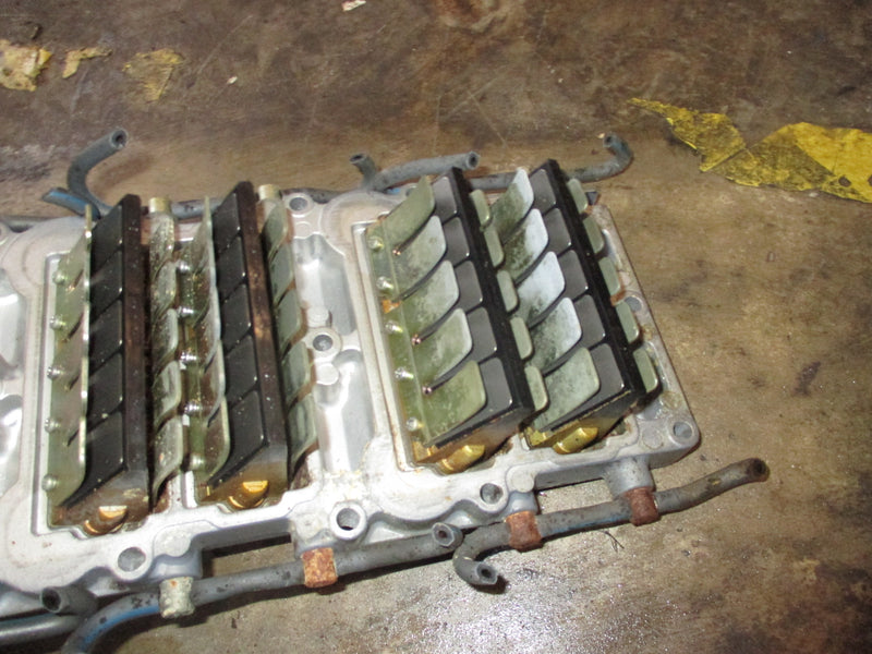 Yamaha 200hp OX66 SWS 2 outboard intake manifold and reeds (65L-13624-01-18)