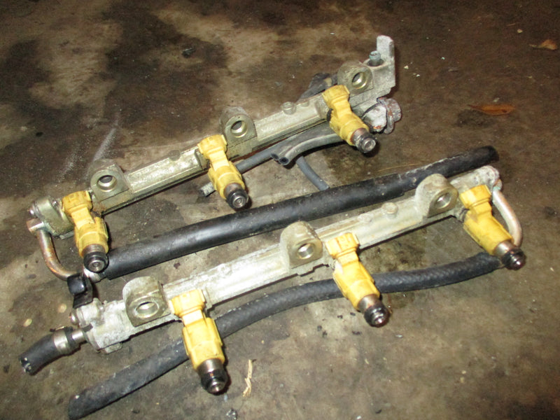 Yamaha 225hp 4 stroke outboard fuel rail and injector set (69J-13170-00-00)