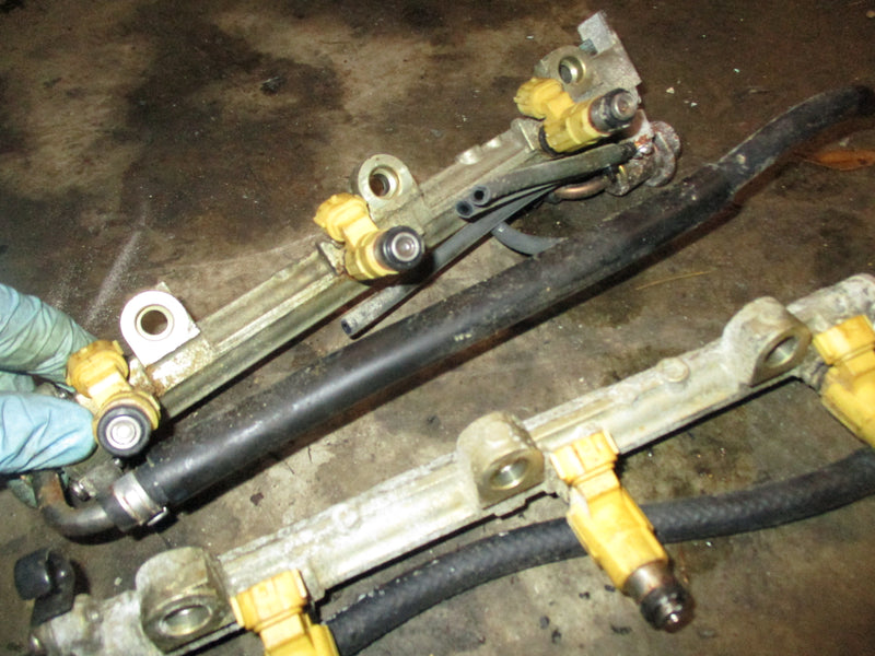 Yamaha 225hp 4 stroke outboard fuel rail and injector set (69J-13170-00-00)