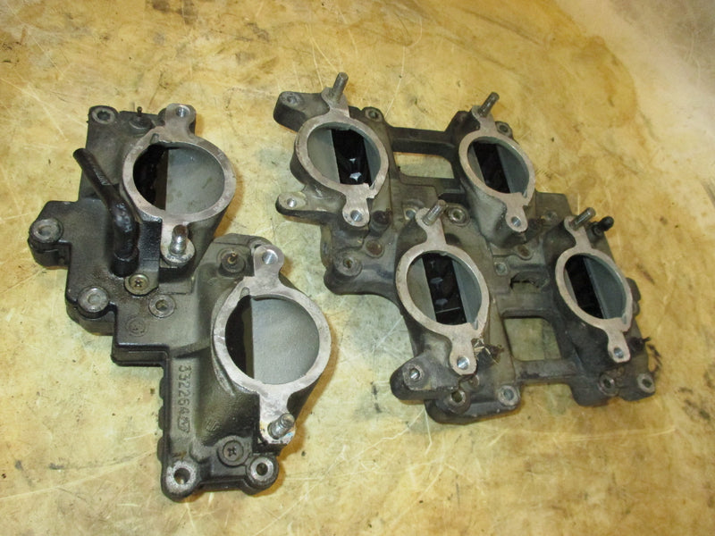 Evinrude 225hp 2 stroke outboard intake manifold and reeds (332264) (332243-1)