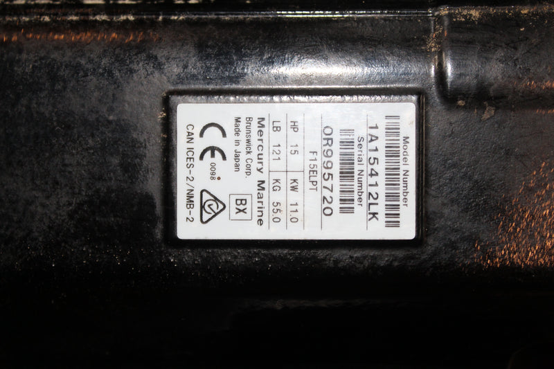 Mercury 15HP 4 Stroke Outboard 20" Long Shaft Midsection