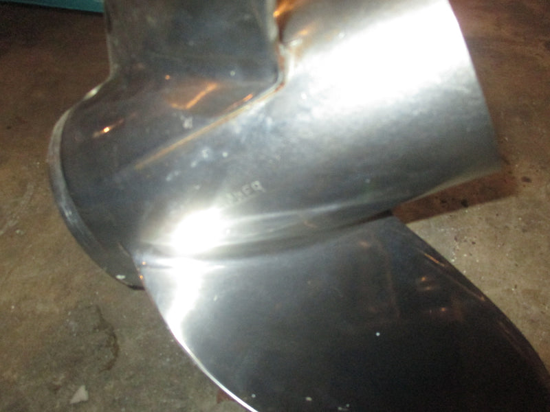 Yamaha 90hp 2 stroke outboard Raker stainless steel propellor (14 1/2x20-394753)