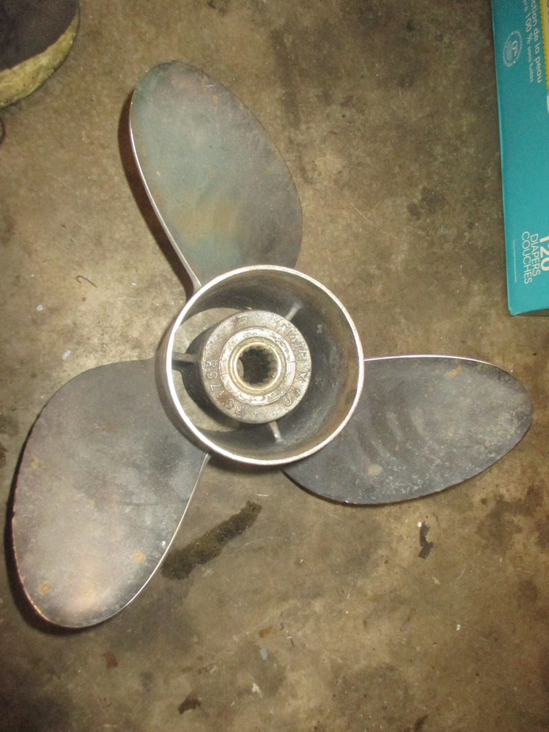 Yamaha 90hp 2 stroke outboard Raker stainless steel propellor (14 1/2x20-394753)