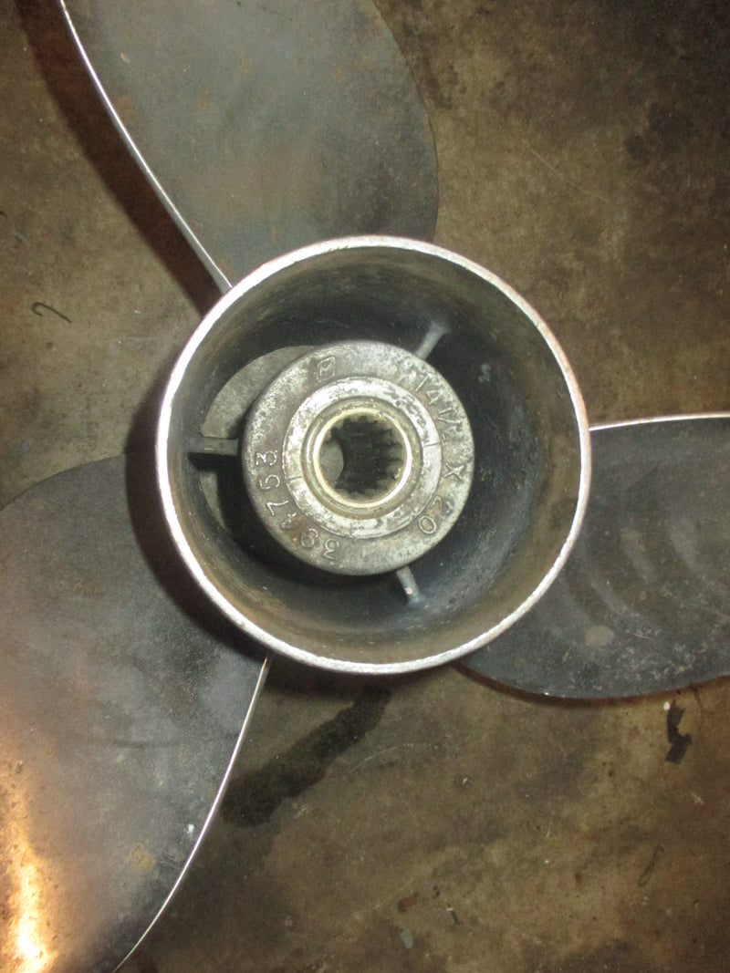 Yamaha 90hp 2 stroke outboard Raker stainless steel propellor (14 1/2x20-394753)