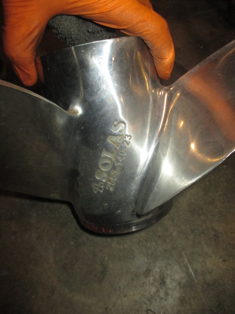 Yamaha 90hp 2 stroke outboard Solas 4 Blade steel propellor (2553-140-23-A)