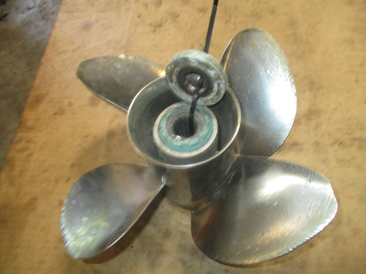 Mercury 90- 115 hp outboard stainless 4 blade propeller 13.25 x 15