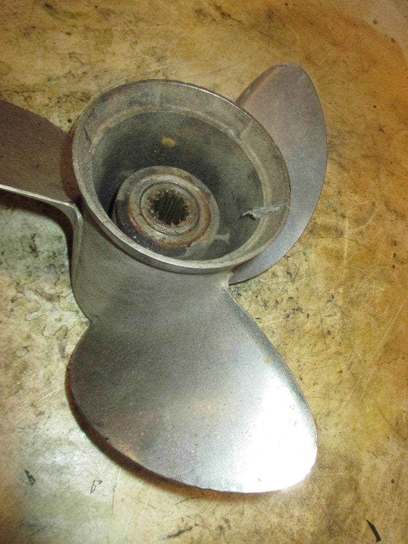 Evinrude 70hp 2 stroke outboard Stainless Propeller 13 3/8 X 17 (389948)