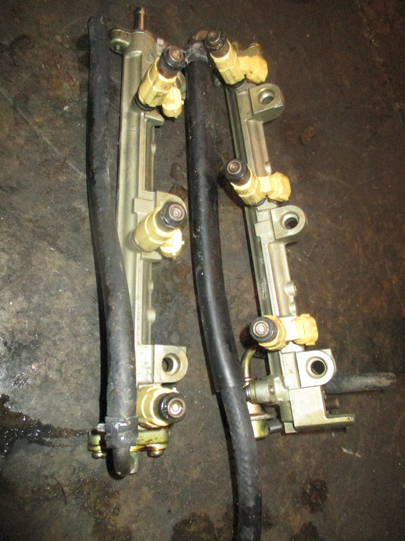 Yamaha 225hp 4 stroke outboard fuel rail and injector set (69J-13160-00-00)