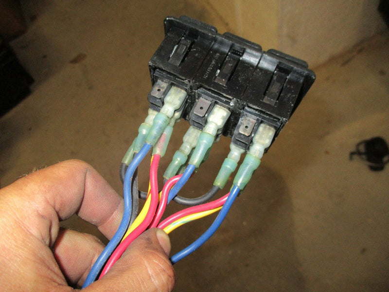 Triple outboard engine toggle switch set