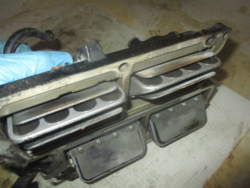 Johnson 112hp 2 stroke outboard intake manifold with reed valves (0397075)