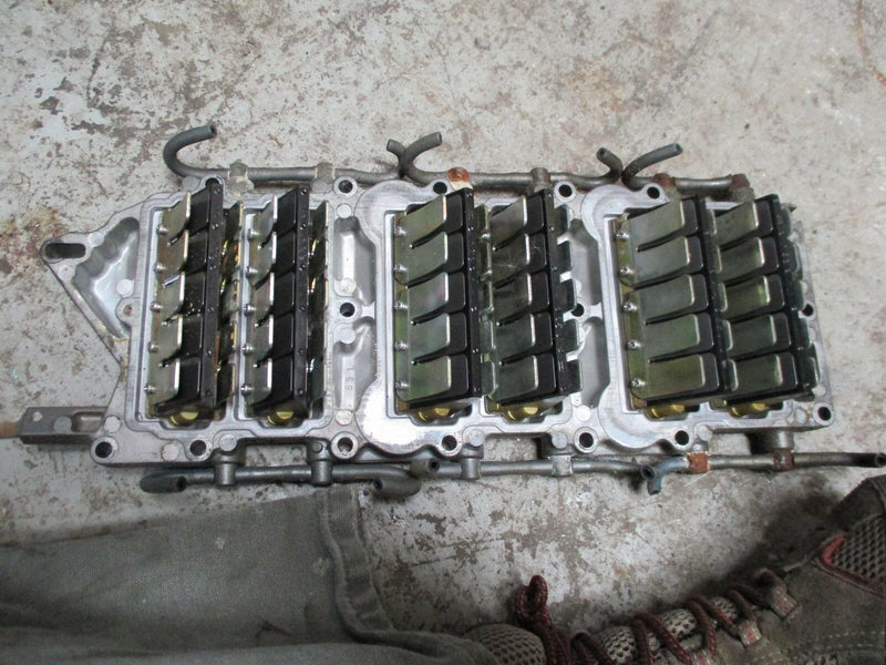1997 Yamaha OX66 SWS 225 outboard S225TXRV intake manifold with reeds 65j-13610