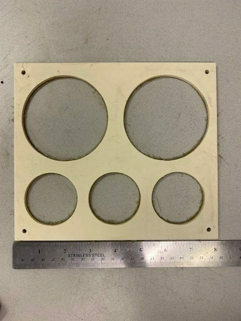 8" by 7" boat gauge mounting plate