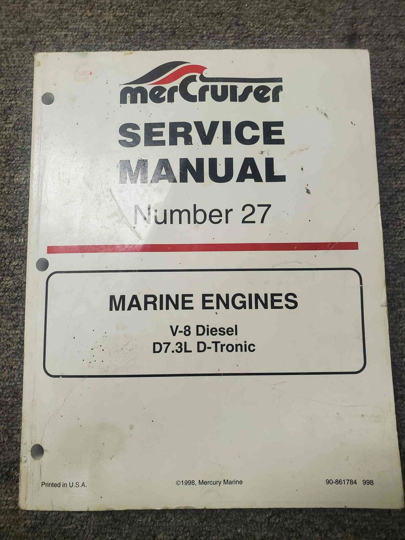 Mercury MerCruiser V-8 Diesel/D7.3L D-Tronic Service Manual #27 [90-861784]
