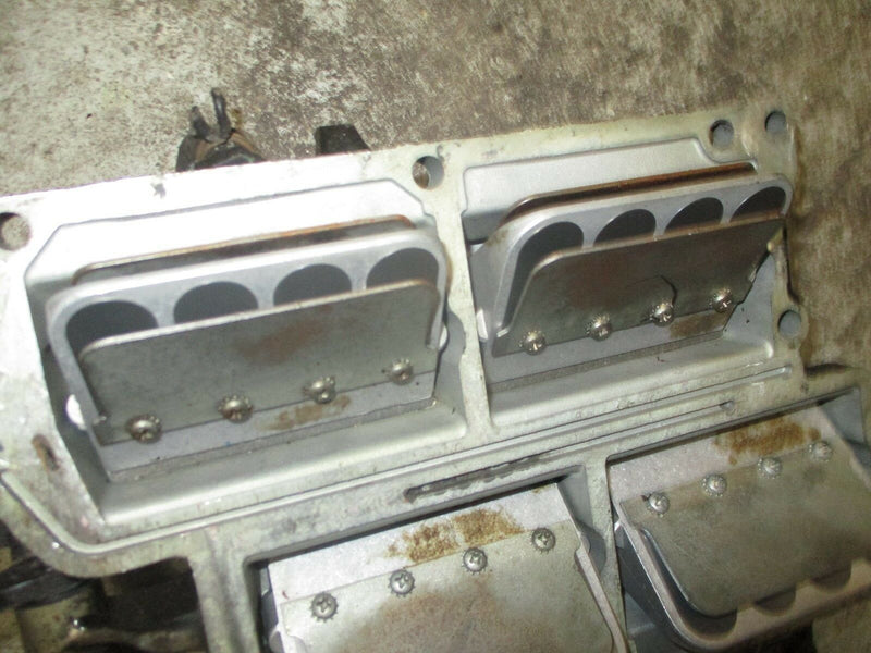 1995 Evinrude 90hp outboard intake manifold with reeds 0397075